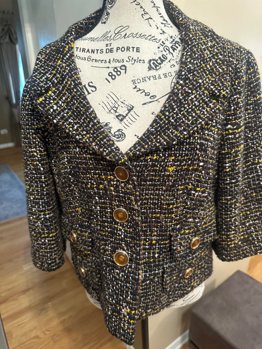 Anne Taylor Loft cropped style Tweed Suit Jacket